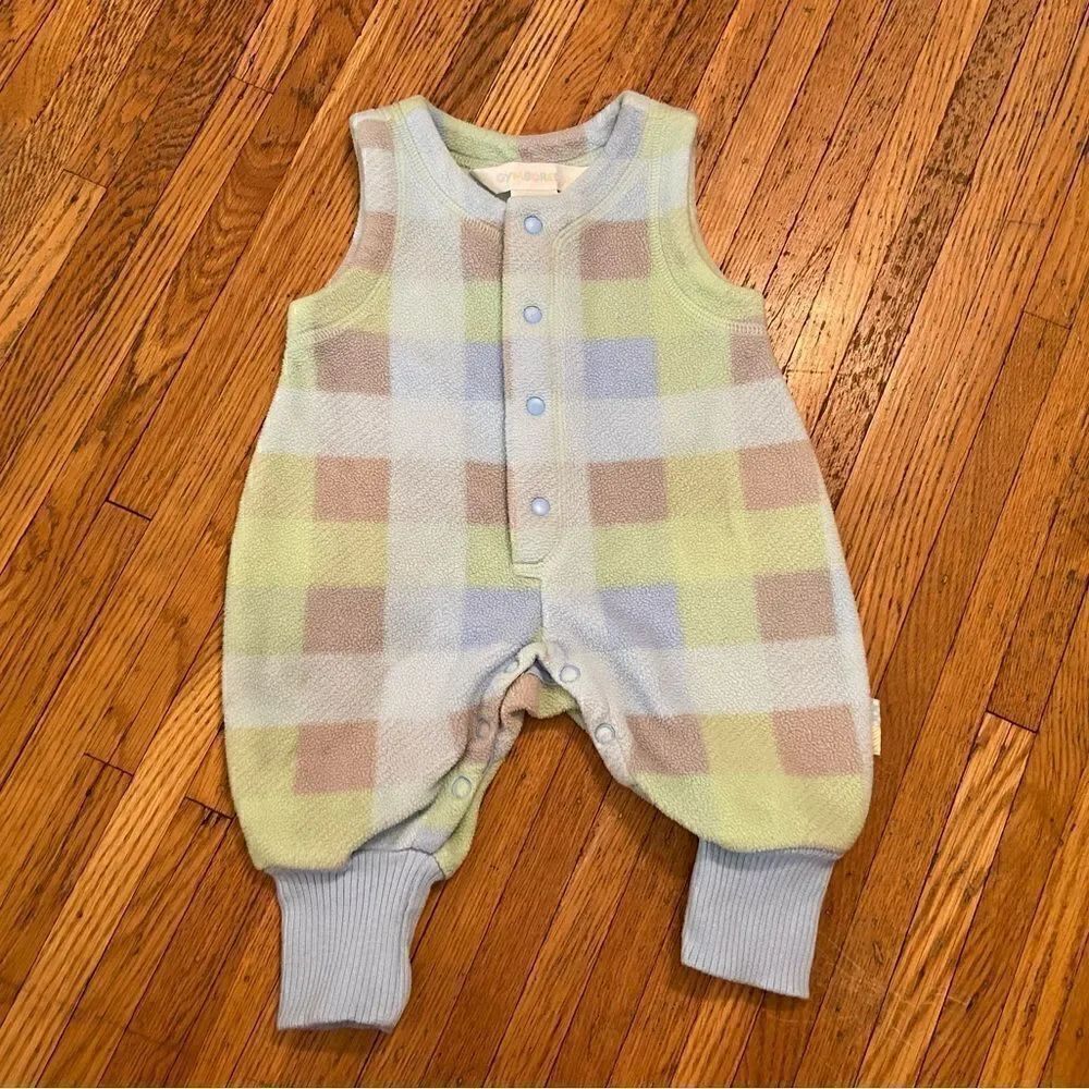 Vintage Gymboree fleece plaid jumper.